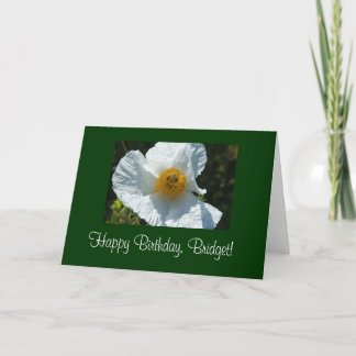 Joyeux anniversaire, Bridget ! Carte modèle
