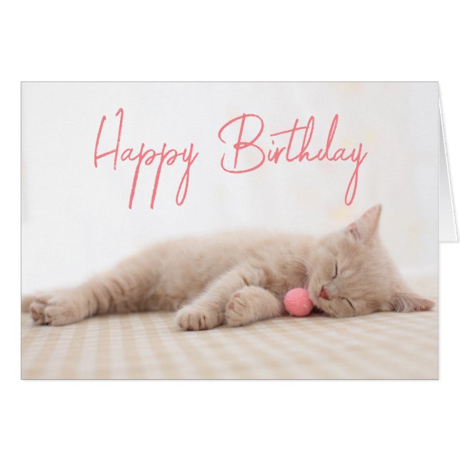 Joyeux anniversaire | British Shorthair Cat (Devant horizontal)