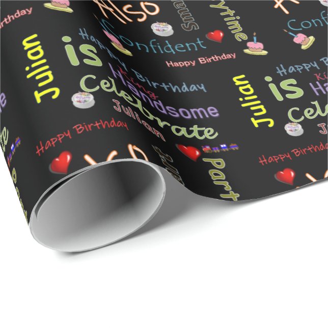Joyeux Anniversaire Cadeau Papier d'enveloppement  (Coin rond)