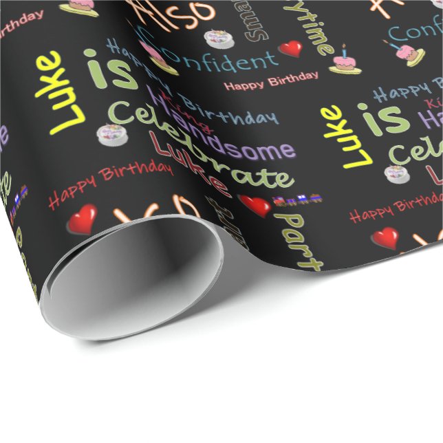 Joyeux Anniversaire Cadeau Papier d'enveloppement  (Coin rond)