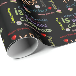 Joyeux Anniversaire Cadeau Papier Samantha