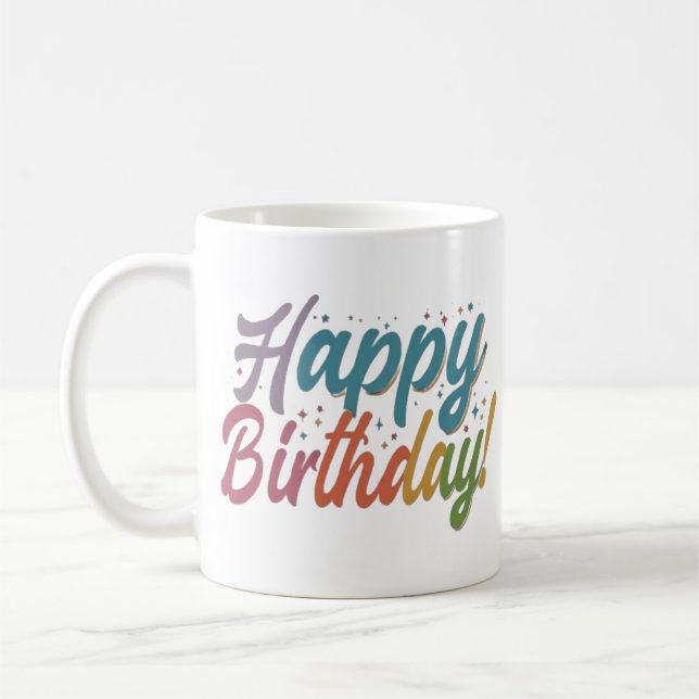 Joyeux anniversaire café Mug (Gauche)