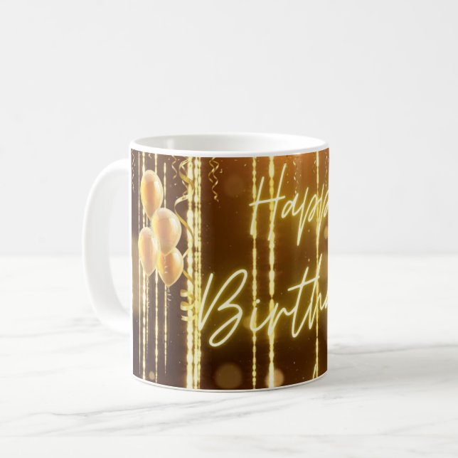 Joyeux Anniversaire Café Mug / Coupe (Devant gauche)