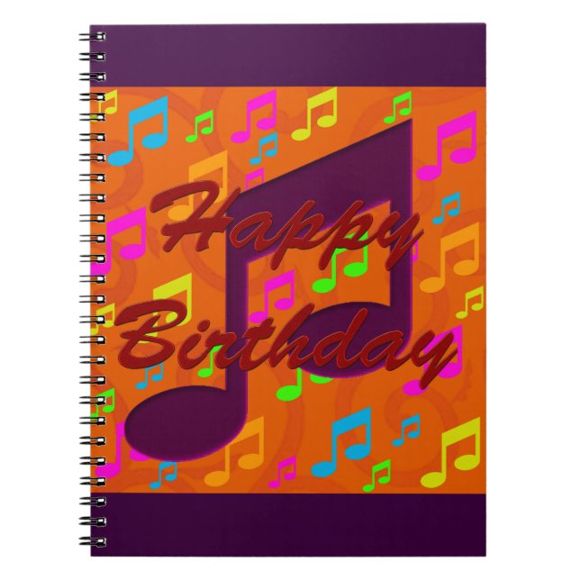 Joyeux anniversaire - carnet de musique (Devant)