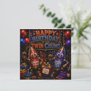 Joyeux anniversaire/carte d'anniversaire de jumeau