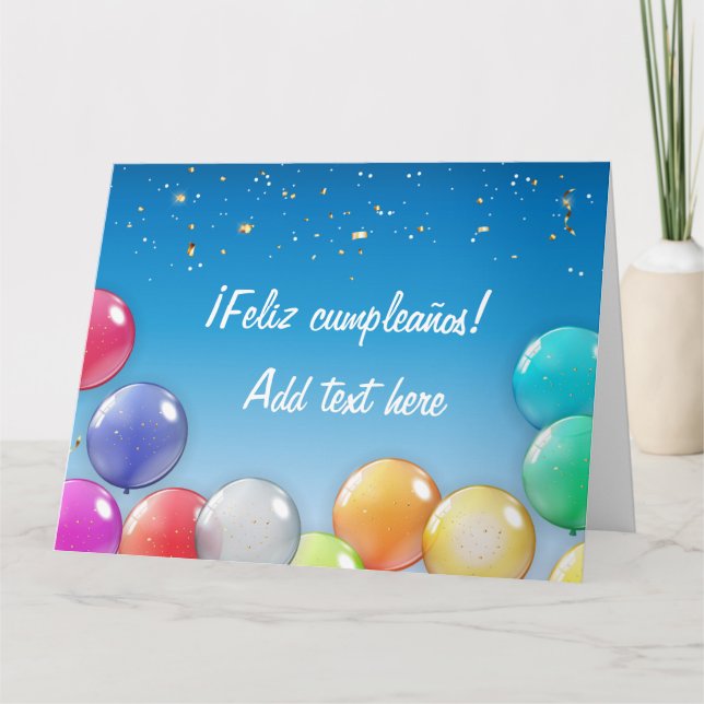 Joyeux anniversaire ! Carte d'anniversaire espagno (Devant)