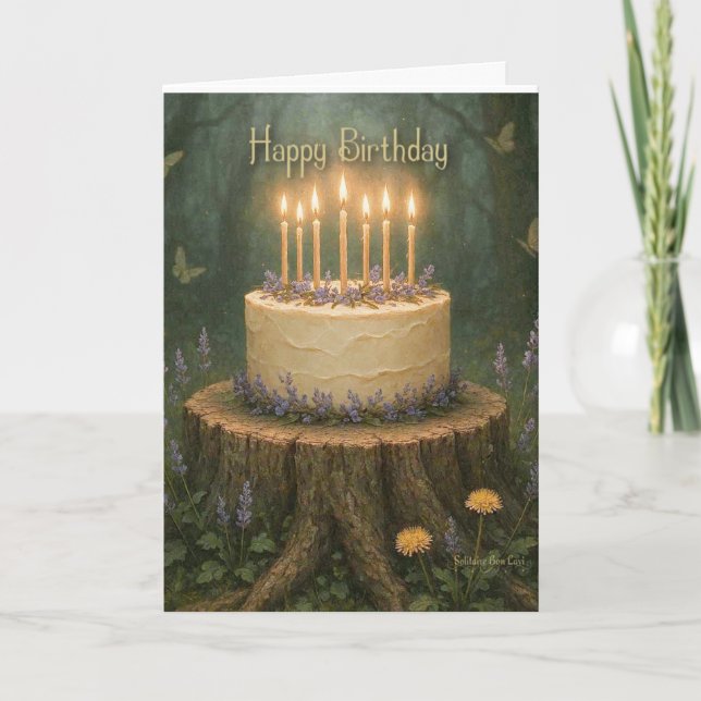 Joyeux Anniversaire  Carte d'anniversaire Forêt Ma (Devant)