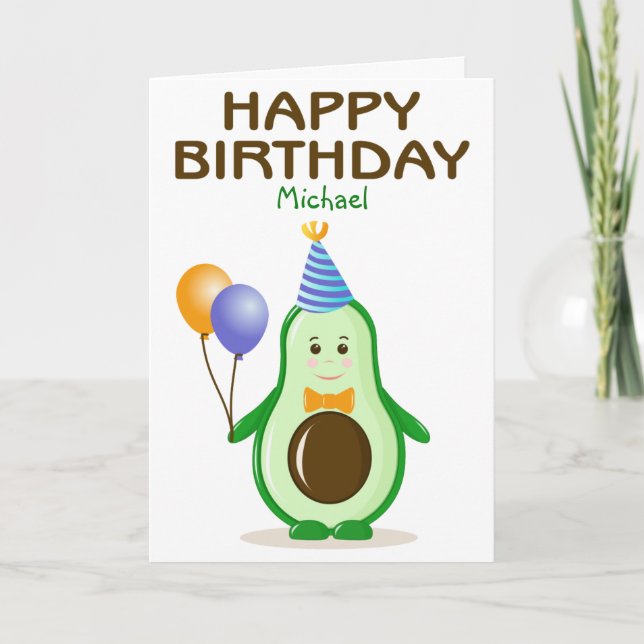 Joyeux Anniversaire, Carte d'Anniversaire Vegan Pe (Devant)
