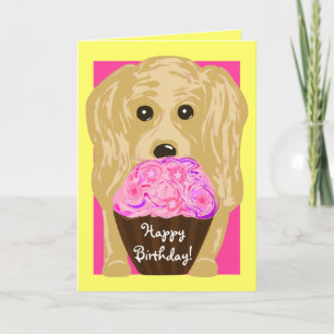Joyeux anniversaire ! Carte d'art Cocker Spaniel