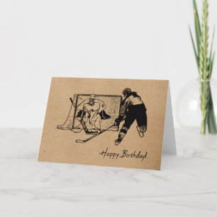 Joyeux anniversaire ! Carte de hockey - Femme