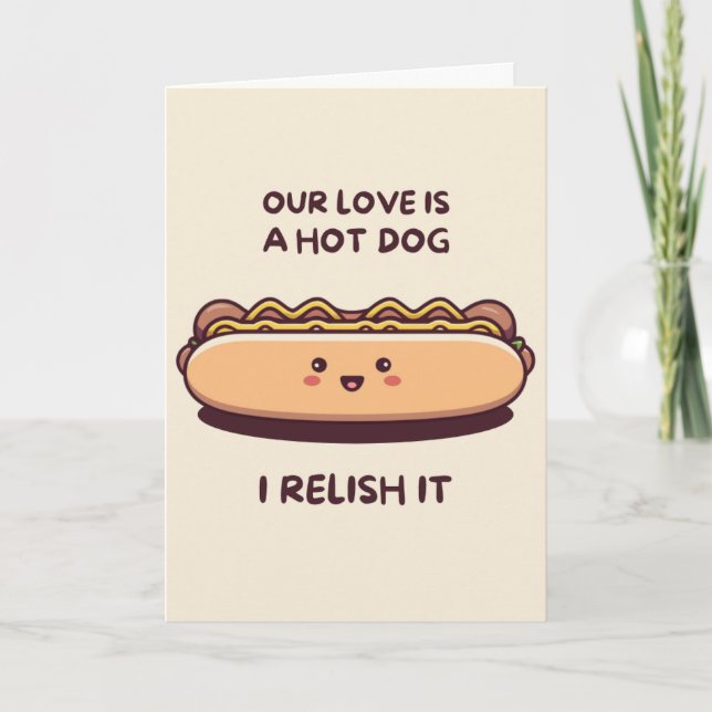Joyeux Anniversaire Carte de Hotdog Simple Drôle M (Devant)