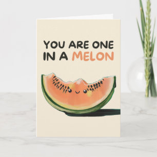 Joyeux Anniversaire Carte de Melon Simple Drôle Mi