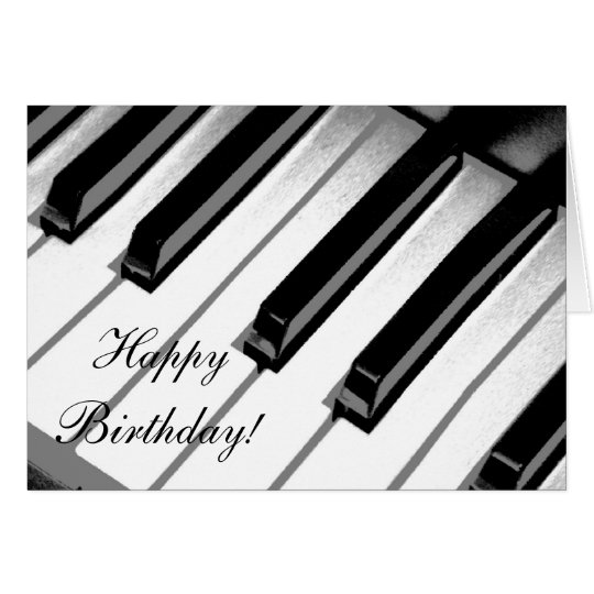 Joyeux anniversaire ! Carte de musique de piano