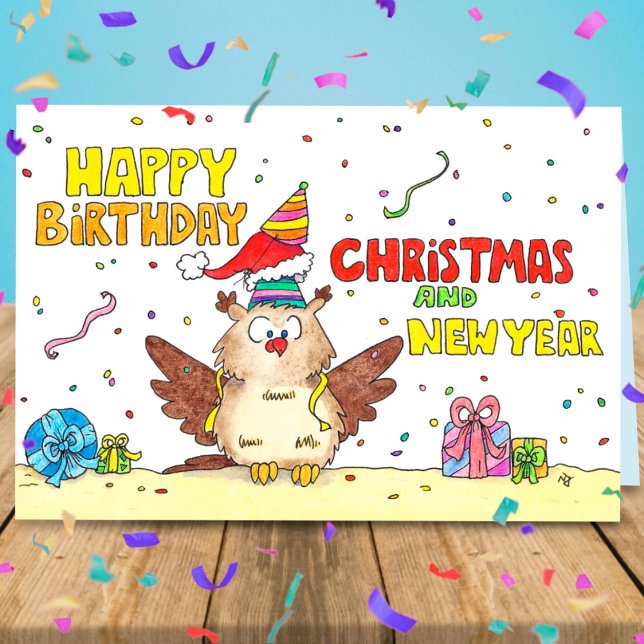 Joyeux anniversaire, carte de Noël et Nouvel An (Créateur téléchargé)