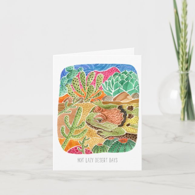 Joyeux Anniversaire Carte de Paysage Désertique Lé (Devant)