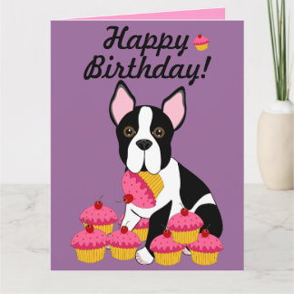 Joyeux anniversaire ! Carte de petits gâteaux de