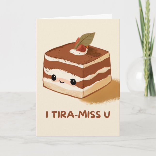 Joyeux Anniversaire Carte de Tiramisu Simple Migno (Devant)