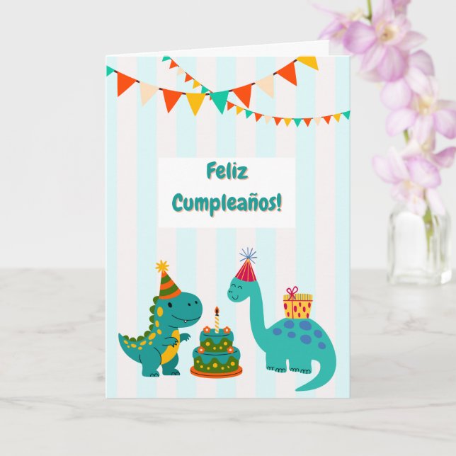 Joyeux Anniversaire Carte Dinosaure (Orchidée)