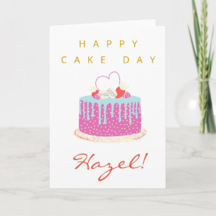 Joyeux Anniversaire Carte Gâteau Jour Personnalisé