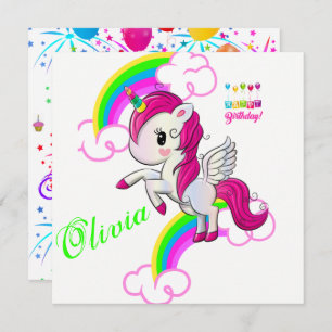 Joyeux Anniversaire Carte Invitation Pony