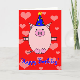 Joyeux anniversaire ! Carte Piggy