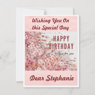 Joyeux Anniversaire, Carte Plat Personnalisée