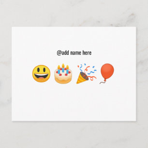 Joyeux anniversaire   Carte postale Emoji personna