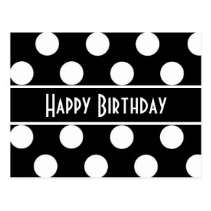 Cartes Postales Joyeux Anniversaire Noir Blanc Originales Zazzle Fr