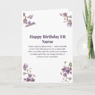 Joyeux Anniversaire Carte pour Infirmière des Urge