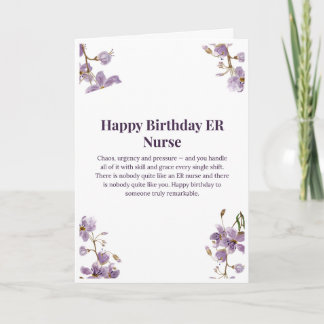 Joyeux Anniversaire Carte pour Infirmière des Urge