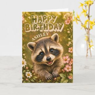 Joyeux Anniversaire Carte unisexe Curieux Raton la
