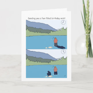 Joyeux Anniversaire Cartes de Pêche Drôle Carton