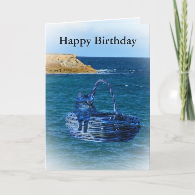 Joyeux anniversaire, Cat Sea Adventure Carte de vo (Devant)