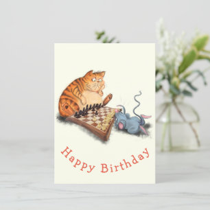 Joyeux anniversaire - Chat et souris Jouer aux éch