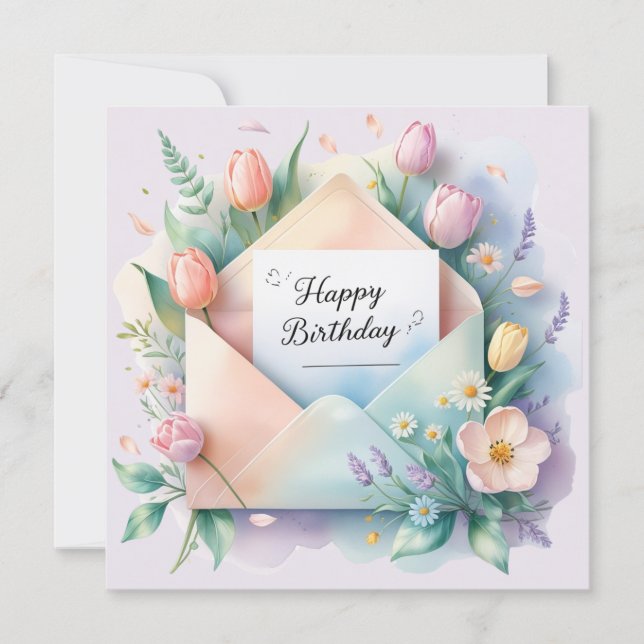 Joyeux anniversaire chéri. Carte de vœux (Devant)