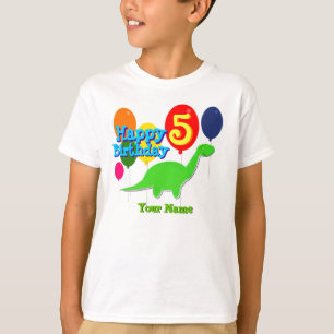 Joyeux Anniversaire Cinq Ans Ballons Dino T-Shirt