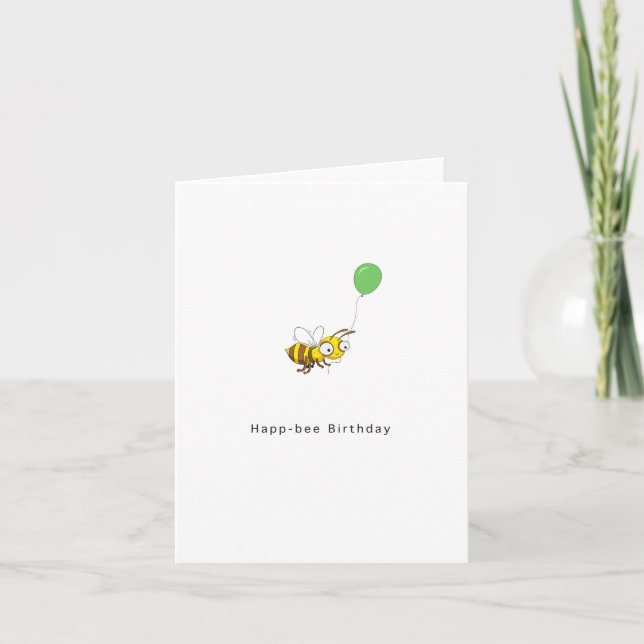 Joyeux anniversaire d'abeille. Carte d'anniversair (Devant)
