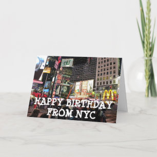 Joyeux anniversaire de carte humoristique de NYC