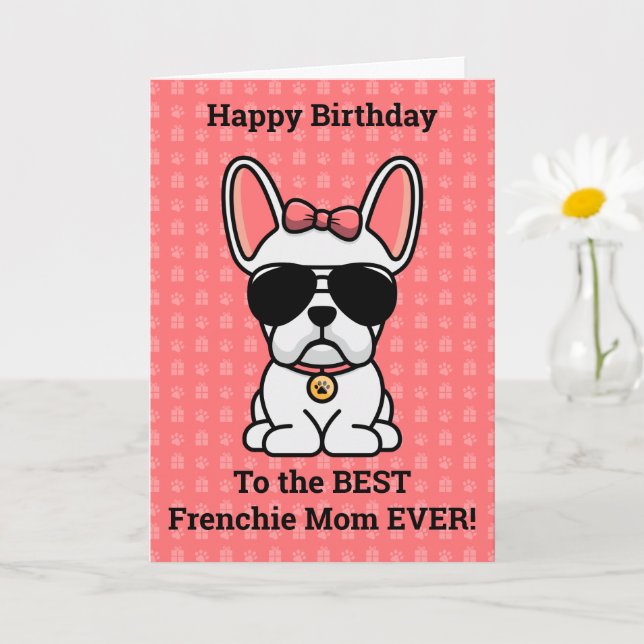 Joyeux anniversaire de Chien blanc carte de Chien  (Petite plante)