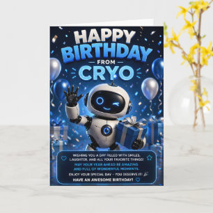 Joyeux anniversaire de Cryo, jolie carte de voeux