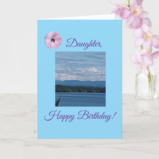 Joyeux, Anniversaire de la fille, Carte pliée (Orchidée)