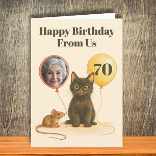 Joyeux anniversaire de nous, Chat et carte photo d