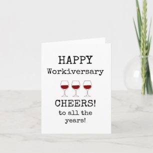 Joyeux Anniversaire de Travail, Carte à l'apéritif