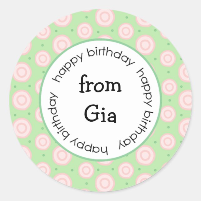 Joyeux anniversaire de/vers des autocollants (#LAB (Devant)