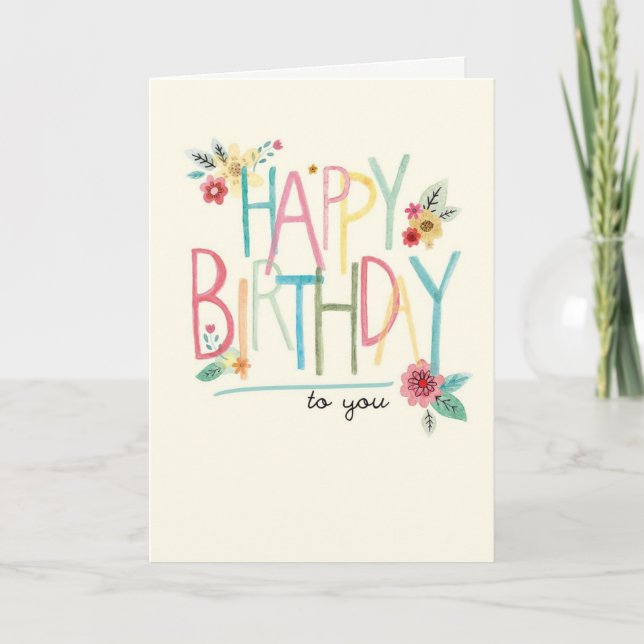 Joyeux Anniversaire De Votre Carte (Devant)