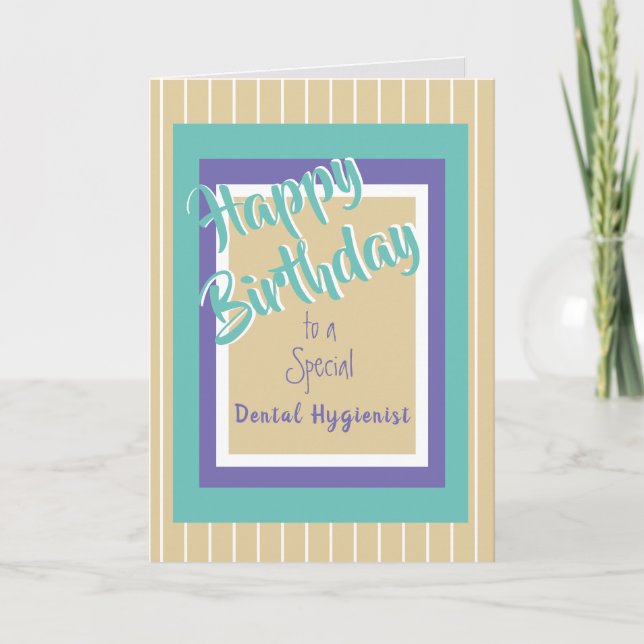 Joyeux anniversaire Dental Hygienist carte de voeu (Devant)