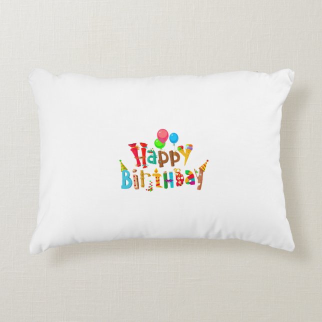 Joyeux anniversaire" Design coussin (Devant)