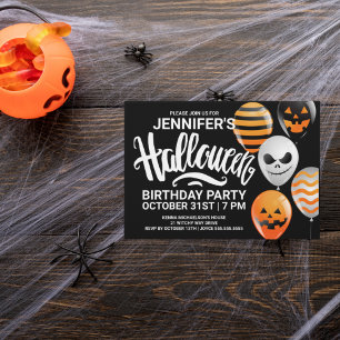 Joyeux anniversaire d'Halloween Invitation de pa