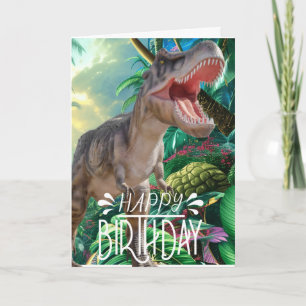 Joyeux Anniversaire Dinosaur T Rex Carte Jurassiqu