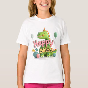 Joyeux Anniversaire Dinosaure – T-shirt de fête am